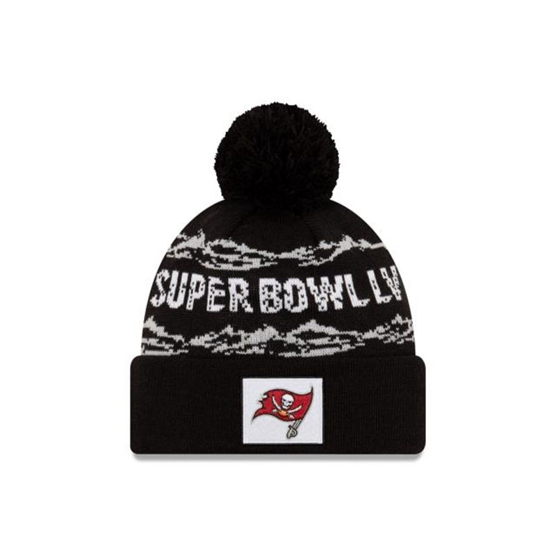 NFL Tampa Bay Buccaneers Super Bowl Lv Pom Knit (WUX8851) - Black New Era Beanies